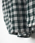 NSL26103 FANCY GINGHAM CHECK BANDED COLLAR GATHER SHIRT DRESS