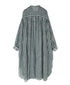 NSL26103 FANCY GINGHAM CHECK BANDED COLLAR GATHER SHIRT DRESS
