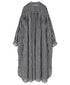 NSL26103 FANCY GINGHAM CHECK BANDED COLLAR GATHER SHIRT DRESS