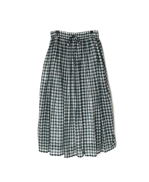 NSL26104 FANCY GINGHAM CHECK GATHERED SKIRT