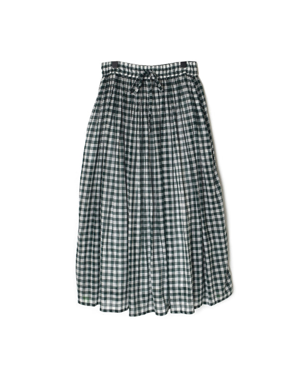 NSL26104 FANCY GINGHAM CHECK GATHERED SKIRT