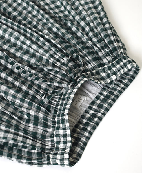 NSL26104 FANCY GINGHAM CHECK GATHERED SKIRT