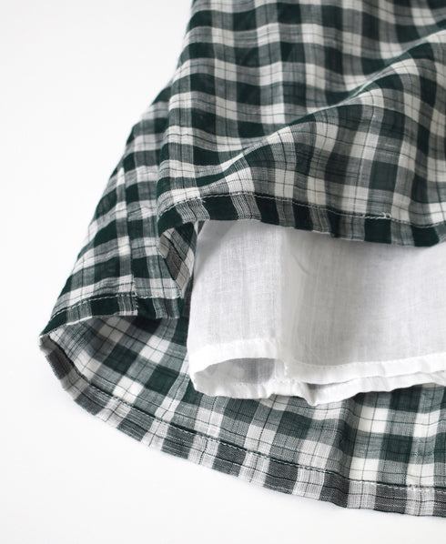 NSL26104 FANCY GINGHAM CHECK GATHERED SKIRT