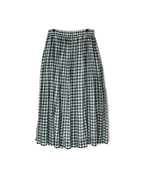 NSL26104 FANCY GINGHAM CHECK GATHERED SKIRT