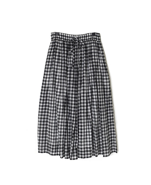 NSL26104 FANCY GINGHAM CHECK GATHERED SKIRT