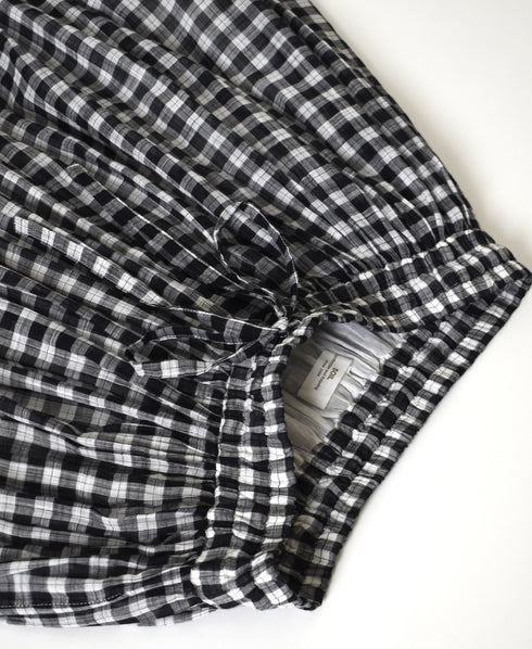 NSL26104 FANCY GINGHAM CHECK GATHERED SKIRT