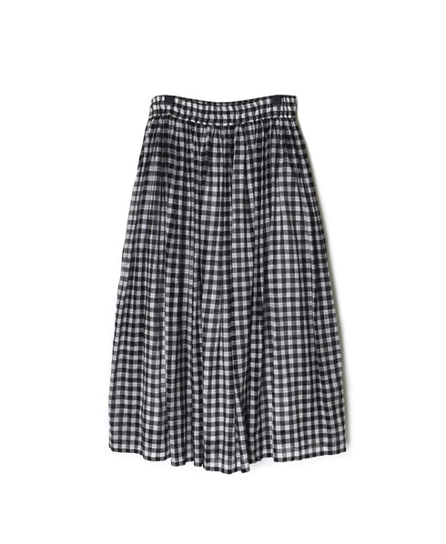 NSL26104 FANCY GINGHAM CHECK GATHERED SKIRT