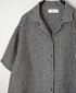 INSL26311 60s LINEN GINGHAM CHECK OPEN COLLAR SHIRTS