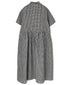 INSL26313 60s LINEN GINGHAM CHECK REGULAR COLLAR S/SL DRESS