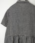 INSL26313 60s LINEN GINGHAM CHECK REGULAR COLLAR S/SL DRESS