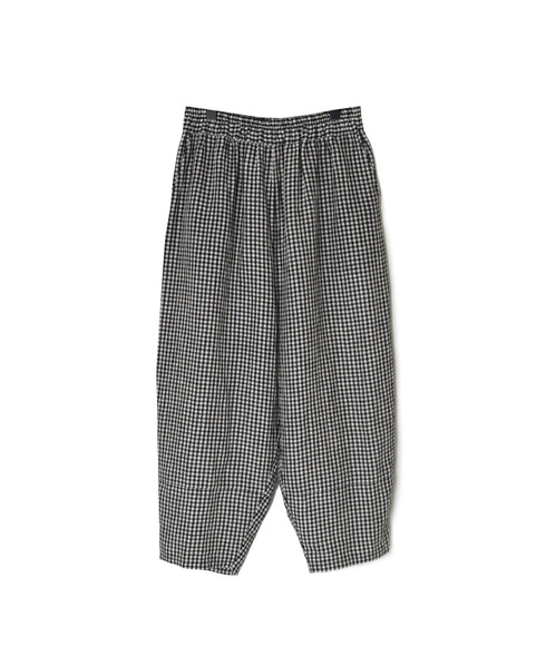 INSL26315 60s LINEN GINGHAM CHECK EASY PANTS