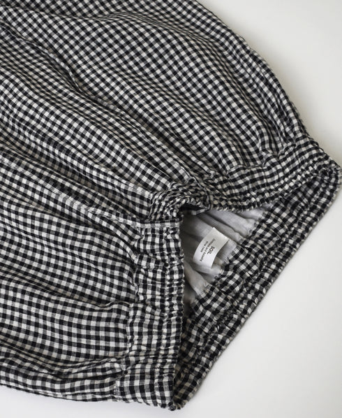 INSL26315 60s LINEN GINGHAM CHECK EASY PANTS