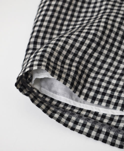 INSL26315 60s LINEN GINGHAM CHECK EASY PANTS