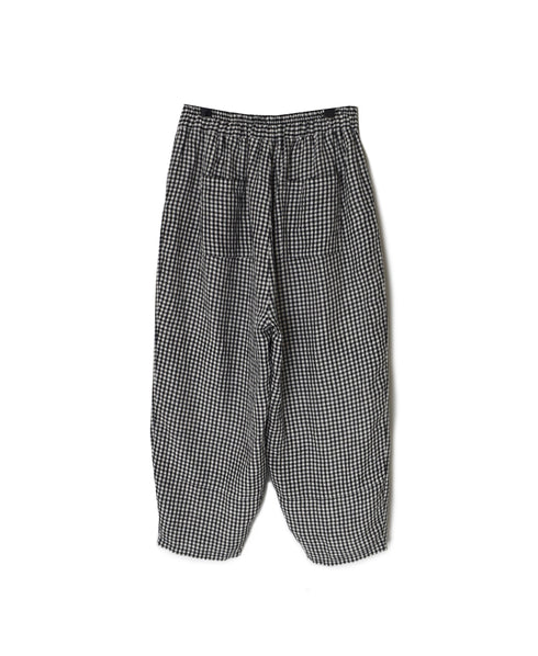 INSL26315 60s LINEN GINGHAM CHECK EASY PANTS
