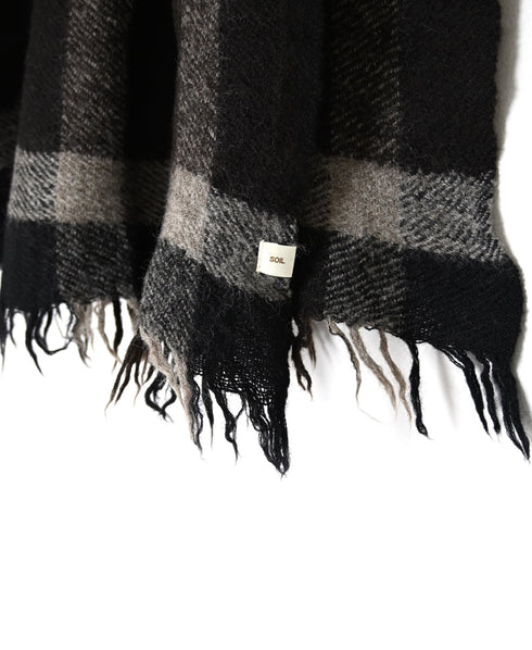 NSL26502 WOOL CHECK STOLE
