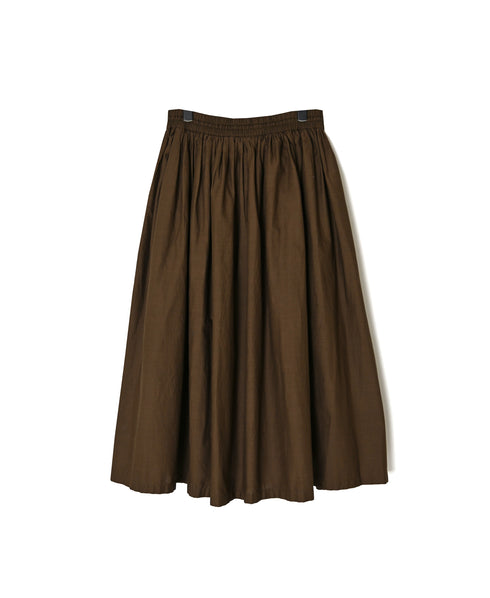 NSL26525 40s COTTON POPLIN PLAIN GATHERED SKIRT