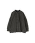 NSL26532 40s COTTON POPLIN DOT PRINT BANDED COLLAR SHIRT WITH GATHER