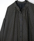 NSL26532 40s COTTON POPLIN DOT PRINT BANDED COLLAR SHIRT WITH GATHER