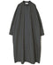 NSL26533 40s COTTON POPLIN DOT PRINT BANDED COLLAR BACK SIDE GATHERED DRESS