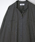 NSL26533 40s COTTON POPLIN DOT PRINT BANDED COLLAR BACK SIDE GATHERED DRESS