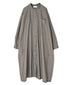 NSL26533 40s COTTON POPLIN DOT PRINT BANDED COLLAR BACK SIDE GATHERED DRESS