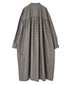 NSL26533 40s COTTON POPLIN DOT PRINT BANDED COLLAR BACK SIDE GATHERED DRESS