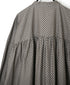 NSL26533 40s COTTON POPLIN DOT PRINT BANDED COLLAR BACK SIDE GATHERED DRESS