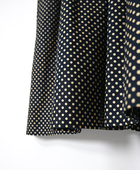 NSL26534 40s COTTON POPLIN DOT PRINT CREW NECK PULLOVER DRESS