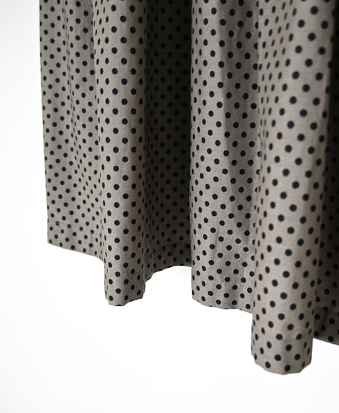 NSL26535 40s COTTON POPLIN DOT PRINT GATHERED SKIRT