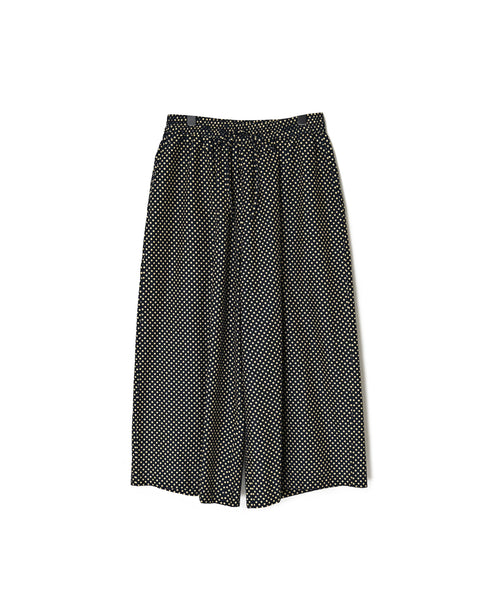 NSL26536 40s COTTON POPLIN DOT PRINT WIDE EASY PANTS