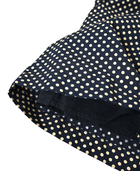 NSL26536 40s COTTON POPLIN DOT PRINT WIDE EASY PANTS