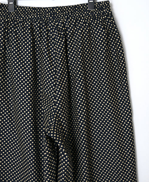 NSL26536 40s COTTON POPLIN DOT PRINT WIDE EASY PANTS