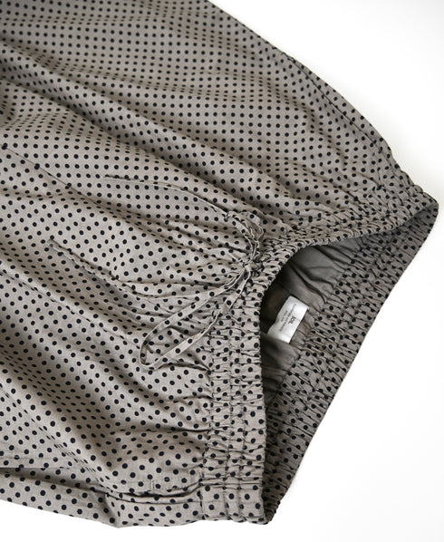 NSL26536 40s COTTON POPLIN DOT PRINT WIDE EASY PANTS
