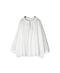 NSL26552 60s COTTON CAMBRIC PLAIN WITH LACE LACE & STRING COLLAR GATHERED SHIRT