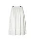 NSL26555 60s COTTON CAMBRIC PLAIN WITH LACE GATHERED SKIRT WITH PLEAT LACE