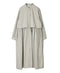 NSL26562 COTTON SATIN PLAIN BANDED COLLAR LAYERED DRESS