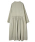 NSL26563 COTTON SATIN PLAIN CACHE COEUR DRESS WITH PLEATS