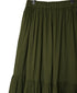NSL26564 COTTON SATIN PLAIN TIERED GATHER SKIRT