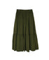 NSL26564 COTTON SATIN PLAIN TIERED GATHER SKIRT