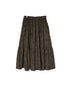 NSL26575 COTTON SATIN FLOWER PRINT TIERED GATHERED SKIRT