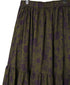NSL26575 COTTON SATIN FLOWER PRINT TIERED GATHERED SKIRT