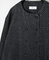 NSL26581 MINI CORDUROY CROSSHATCH PRINT NO COLLAR DOUBLE JACKET
