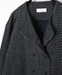 NSL26581 MINI CORDUROY CROSSHATCH PRINT NO COLLAR DOUBLE JACKET