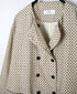 NSL26581 MINI CORDUROY CROSSHATCH PRINT NO COLLAR DOUBLE JACKET