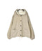NSL26582 MINI CORDUROY CROSSHATCH PRINT HOODED BLOUSON