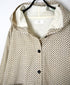 NSL26582 MINI CORDUROY CROSSHATCH PRINT HOODED BLOUSON