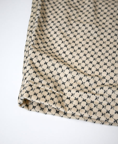 NSL26584 MINI CORDUROY CROSSHATCH PRINT EASY PANTS