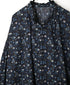 NSL26591 60s COTTON CAMBRIC FLOWER PRINT FRILL COLLAR SHIRT