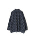 NSL26591 60s COTTON CAMBRIC FLOWER PRINT FRILL COLLAR SHIRT