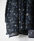 NSL26592 60s COTTON CAMBRIC FLOWER PRINT FRILL&STRING COLLAR GATHERED SHIRT